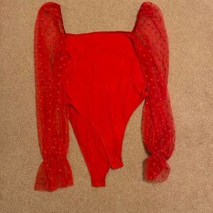 Red bodysuit